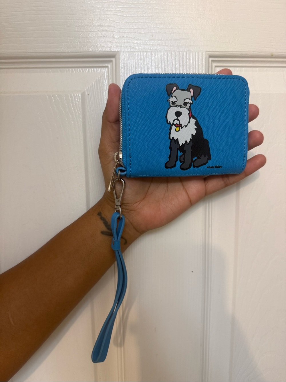Marc Tetro Schnauzer Zip-Around Wallet in blue